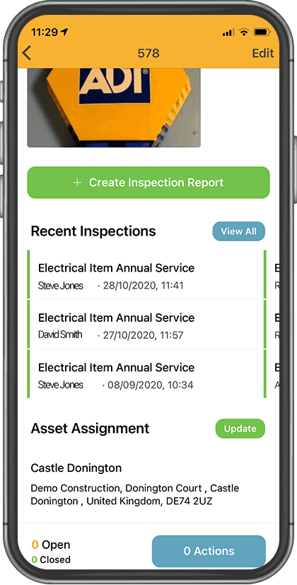 Asset Inspection App software