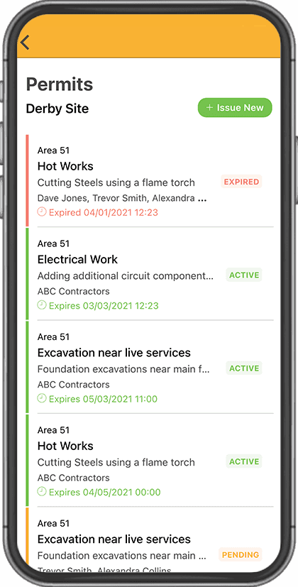 Permit to work App software