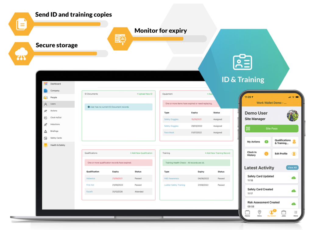 ID and training software health and safety features