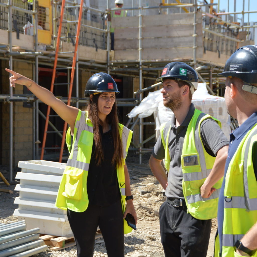 Strata Verve Castleton team Dean Cowling Nikki Robson Matt Sparks doing an Audit