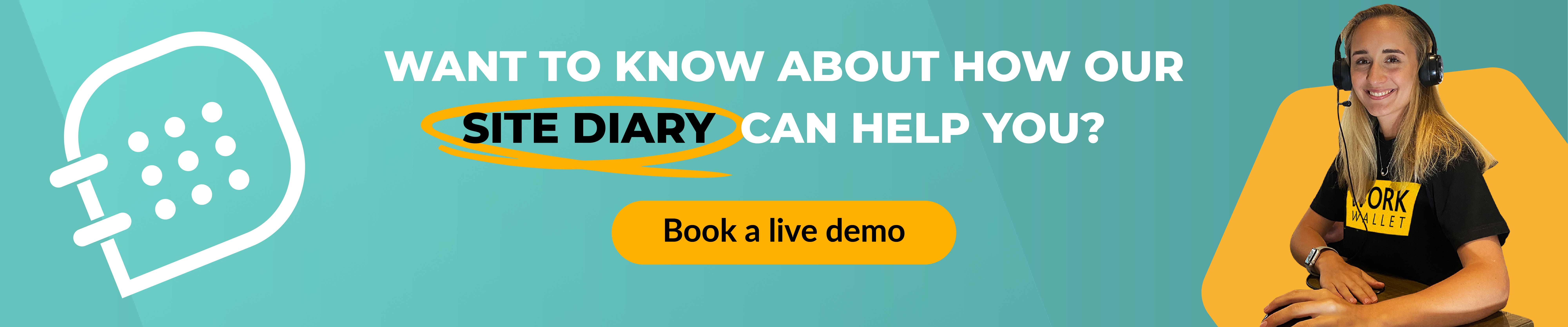site diary demo link banner