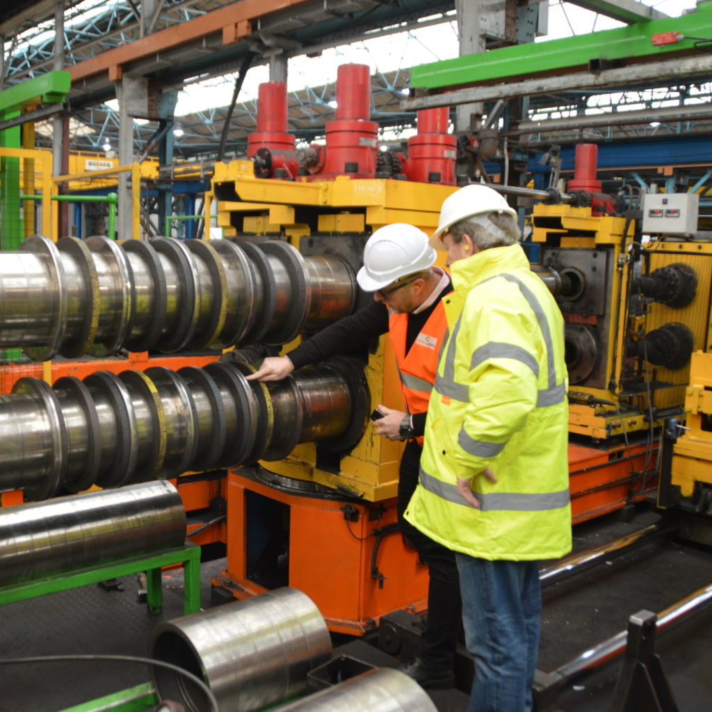 United Steels processing plant manufacturing machinery checks