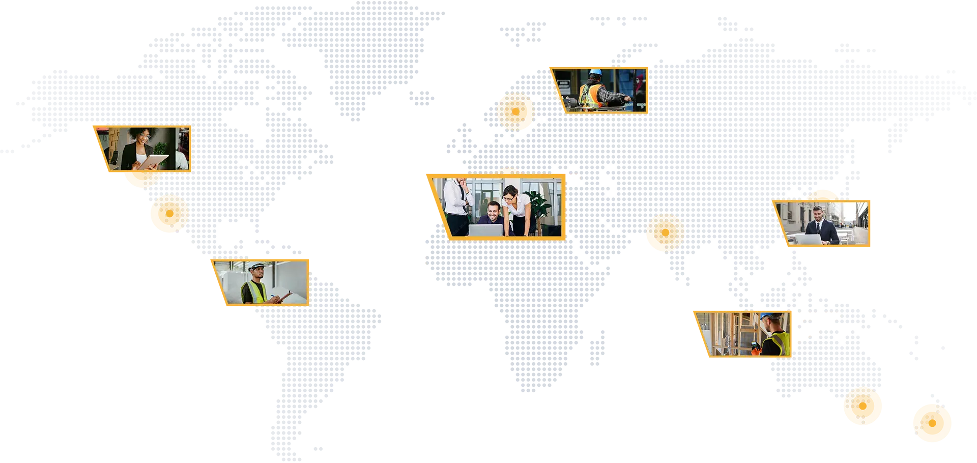 Global map showing Work Wallet users connected across multiple regions